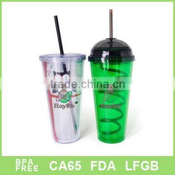Yongkang Crystal Clear Plastic Double Wall Mug
