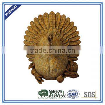 turkey with wooden carved finish POLY RESIN TABLE TOP