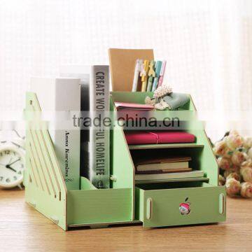 Drawer DIY cosmetic box cosmetic storage box desktop storage box wooden folder decorative file folder box