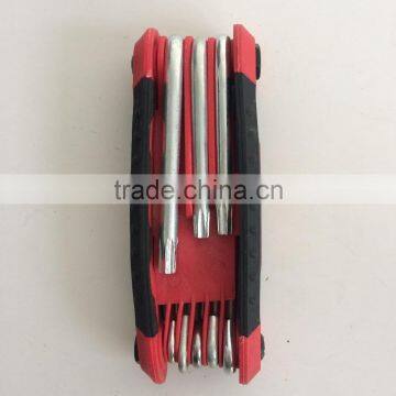 Factory Directly Galvanization Folding Type 8PC Allen Wrench Hex Key Hand Tool Set photo-5