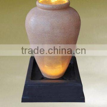 Household/SPA Resin Craft Decoration Yellow Vase Pot Sandstone Water Fountain