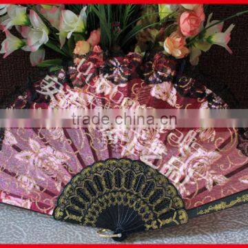 Beautiful and Colorful Plastic Lace Fan photo-2