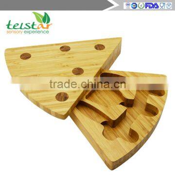 Manufacturers Selling Green Bamboo Cheese Plate of Cheese Knife Chopping Block photo-4