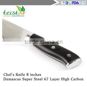 8-inch Damascus Chef's Knife - VG10 Quality Damascus Steel, 67 Layers Full-tang Blade-razor Sharp With Protective Bolster photo-4