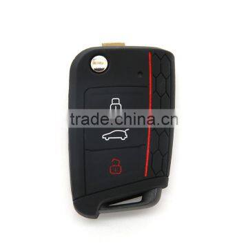 Factory Hottest Selling Style Unit Color Silicone Key Case for Volkswagen Golf 7 Key Cover 2016 photo-2