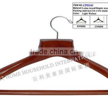 Luxury Wide Shoulder Wooden Coat Hanger Flat Racks CP024J