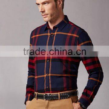 2015 Hot Sale Prints New Design Latest Shirt Designs for Men, Men's High Quality Grid Shirt photo-2