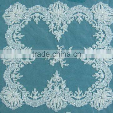 Most fashion embroidered flower design hand made rhinestone sequin table cloth