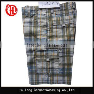 Manufacture Plaid Coated Pattern Breathable Men Pocket Shorts photo-2