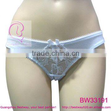 Ladies sexy white plain dyed soft cotton panties