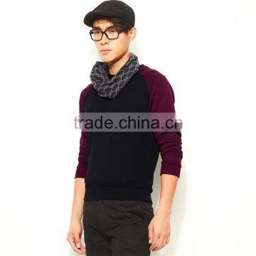Red and Black Blank Raglan Sweatshirts Men's Hoodies & Sweatshirts photo-3
