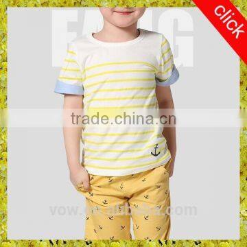 Wholesale China 100%cotton short sleeve kids stripe t-shirt,casual custom t shirt design for children