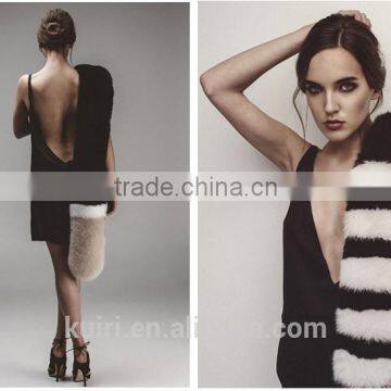 European Big Movie Star Natural Fox Fur Muffler Scarf Multi-color Trendy Amazing Real Fox Fur Scaves Wholesale photo-6