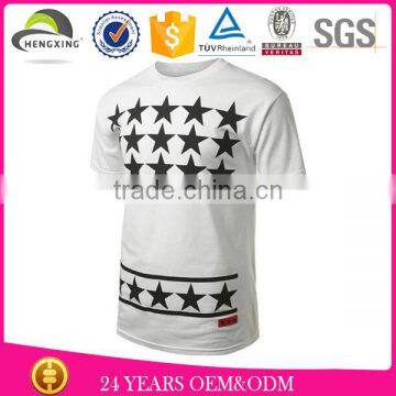 Fashion cheap wholesale plain white custom printed tshirts bulk