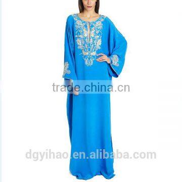 Wholesale Custom Made Middle East Europ Long Gown Abaya Women Wear Fashion Lady Baju Muslim Kurung Muslim Lady Lace Grown Kaftan