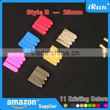 Metal Gold or Silver and 11 Colours Else Shoe Lace Tips Aglets to Repair or Shorten Laces - 25mm Mixed Color Yeezy Lace Aglets photo-5