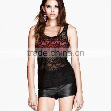 Ladies See-Through Sexy Lace Tank Top Vest