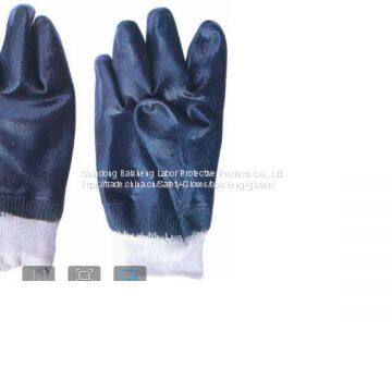 Cotton jersey glove with fully Nitrile coated