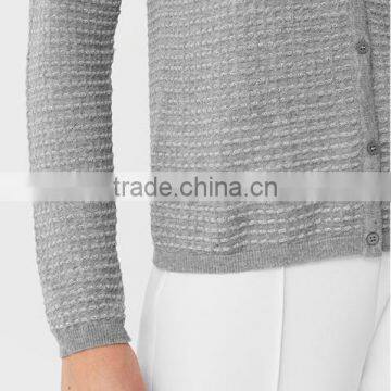 Womens Open Front Wool Custom Button up Cardigan Bamboo Sweater With Wholesale Price photo-5