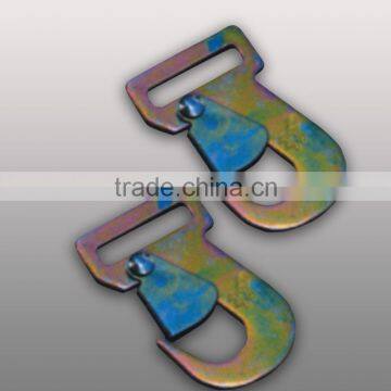 flat metal hook for 35mm straps lashing(lashing belt)