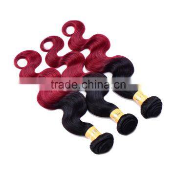 7A Grade Ombre Wave Bundles With 4"X4" Lace Closure Virgin Indian Body Hair photo-6