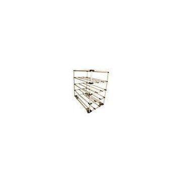 Flexible Glossy Steel Pipe Rack 5 Tier Metal Shelving Flow Type