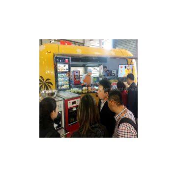 export europe mobile food trailer  stainless steel fast food truck deep fryer street food cart