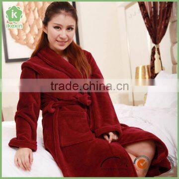 Factory Luxurious Winter Warm Flannel Sexy Bathrobe