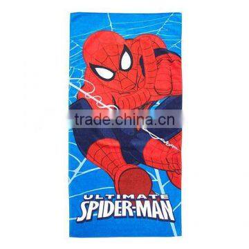 Azo free reactive printing Spider-man beach or bath towels for kids