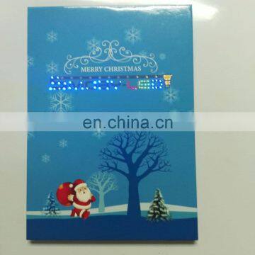 Factory supply handmade decoration led light bulk blank Christmas music greeting cards