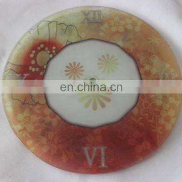 sublimation printing blank tempered glass clock