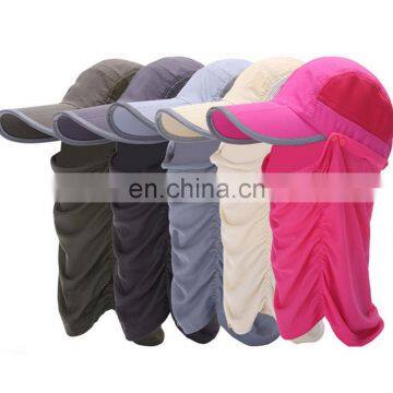 Outdoor Climbing Cycling Fishing Baseball Cap Summer Sun Hats Cooling Breathable UV Protection Cap With Face Neck Cover