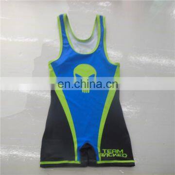 custom printing sublimation wrestling singlets for sale