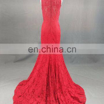 Wholesale Sleeveless Lace Pattern Mermaid Long Weddings Bridesmaid Dresses photo-2