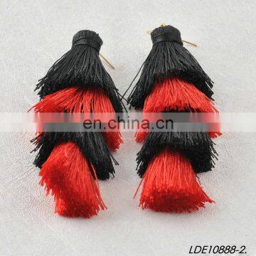 Cluster Drop Layered String Tassel Earring photo-2