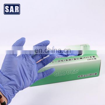 china manufacture household blue disposable pvc gloves latex