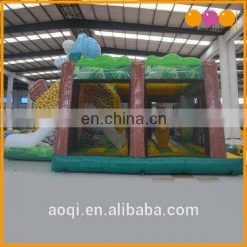 AOQI Cheap Price Safari Park Inflatable Combo Jumper With Slide for Kids photo-3