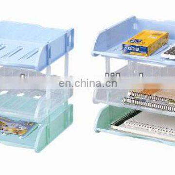 3-layer plastic office files rack