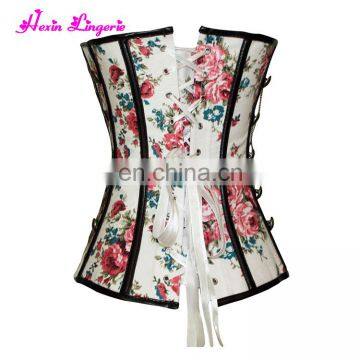 Wholesale Halloween Women Vintage Printed Underbust 14 Latex Corset photo-3