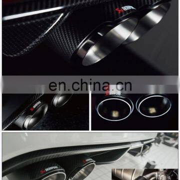 High Quality Custom Akrapovic Carbon Fiber Exhaust Tail Pipe Car Muffler Tips With Ss304 Clamp photo-6