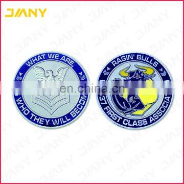 Customized Design Metal Antique Plated Silver Challenge Coins photo-2