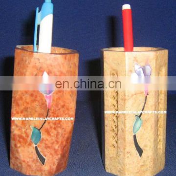 Stone Inlay Pen Holder, Corporate Gift