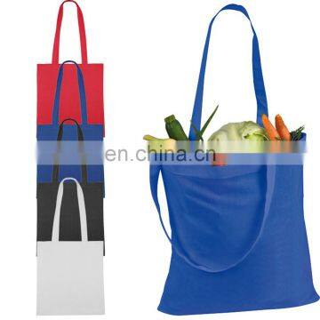 Customized Colorful Eco Friendly Tote Bag Drawstring Woven Reusable Canvas Shopping Bag BAG064