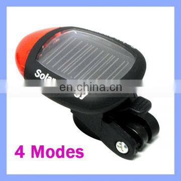 70mm Length Lightweight Black Solar Rear Bicycle Bike Tail Light