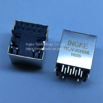 Pulse JD2-0010NL YKJV-8006NL 1 Port Vertical Through Hole 100 Base-T RJ45 Jacks With Magnetics