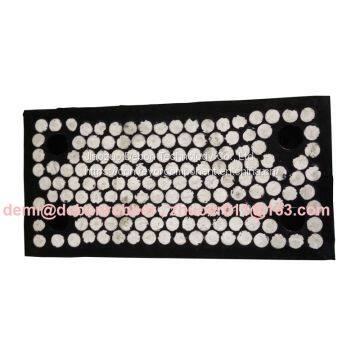 High Wear Impact Resistant Conveyor Chute Rubber Ceramic Liner With Alumina Hex Tiles photo-3