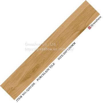 120X20cm Beige Yellow Non Slip Ceramic Wood Tile