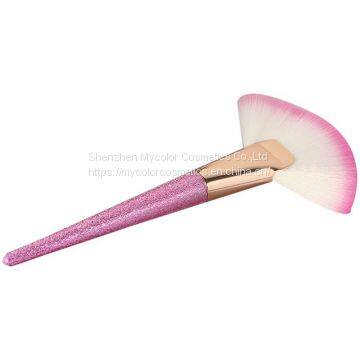 3D Sakura Princess Individual Customize Synthetic Hair Fan Brush Makeup Brush photo-3