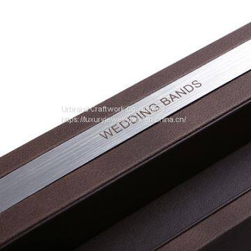 Long PU Rings Display Stand Luxury Wooden Rings Jewelry Display With Custom Logo photo-5