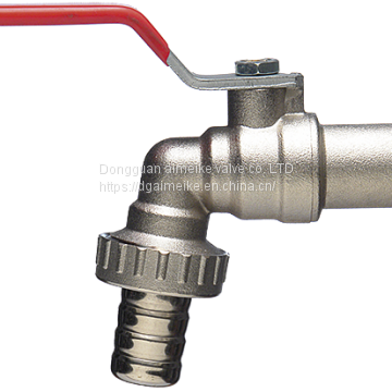 Brass Ball Bib Cock Valve 310N PN25 Threaded M / F Full Bore Chrome-plate Ball